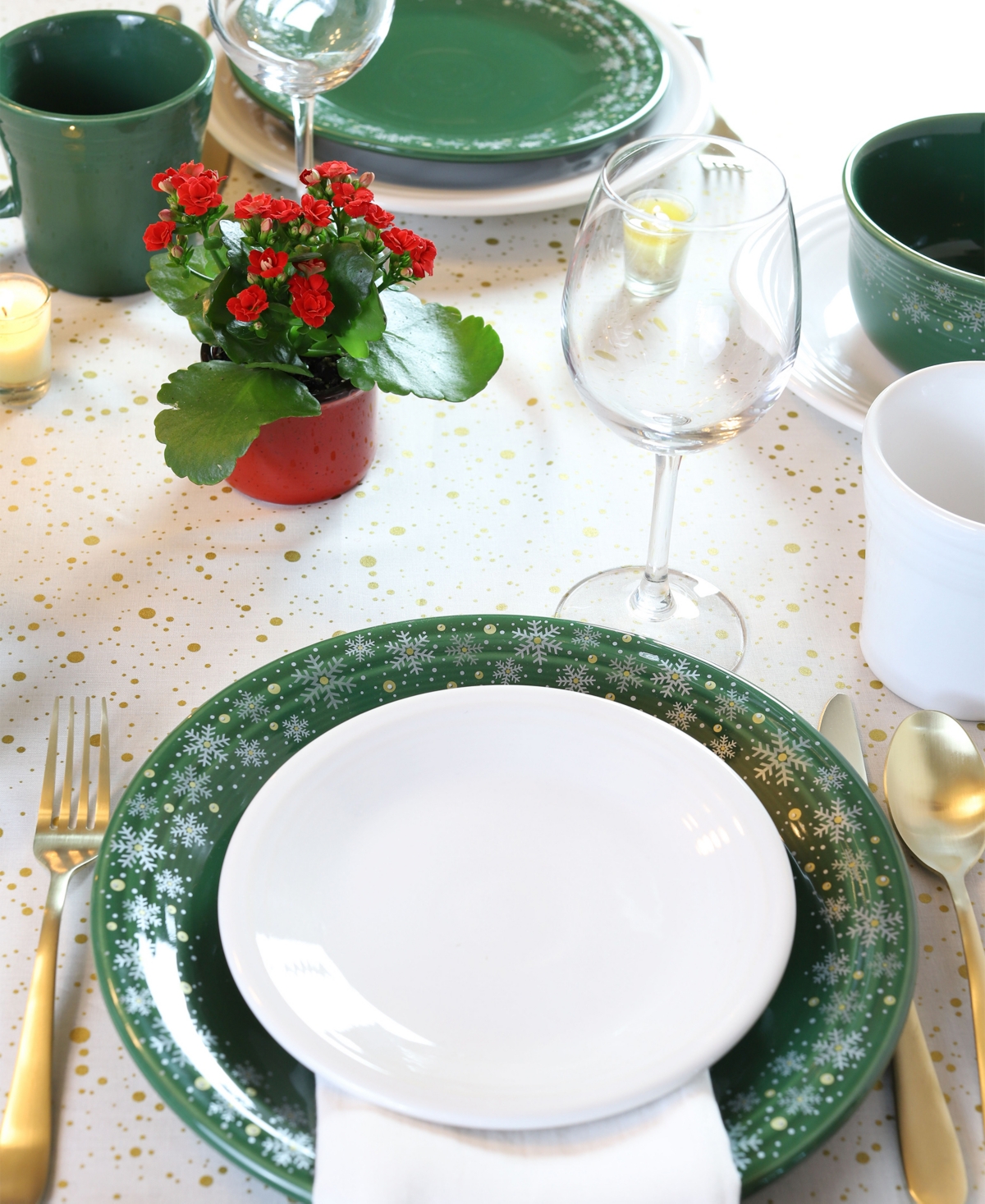 Fiesta Jade Snowflake Luncheon Plate