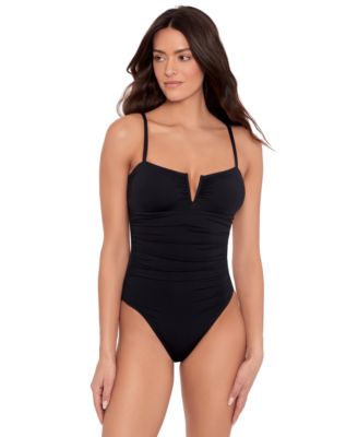 Lauren Ralph Lauren Women s V Wire One Piece Swimsuit Macy s