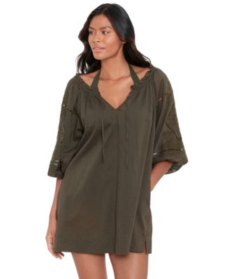 Lauren Ralph Lauren - Women's Cotton Embroidered Dress Cover-Up