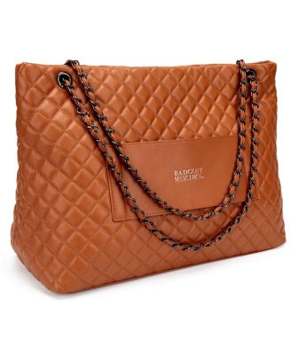 Diana Faux Leather Tote Weekender Travel Bag