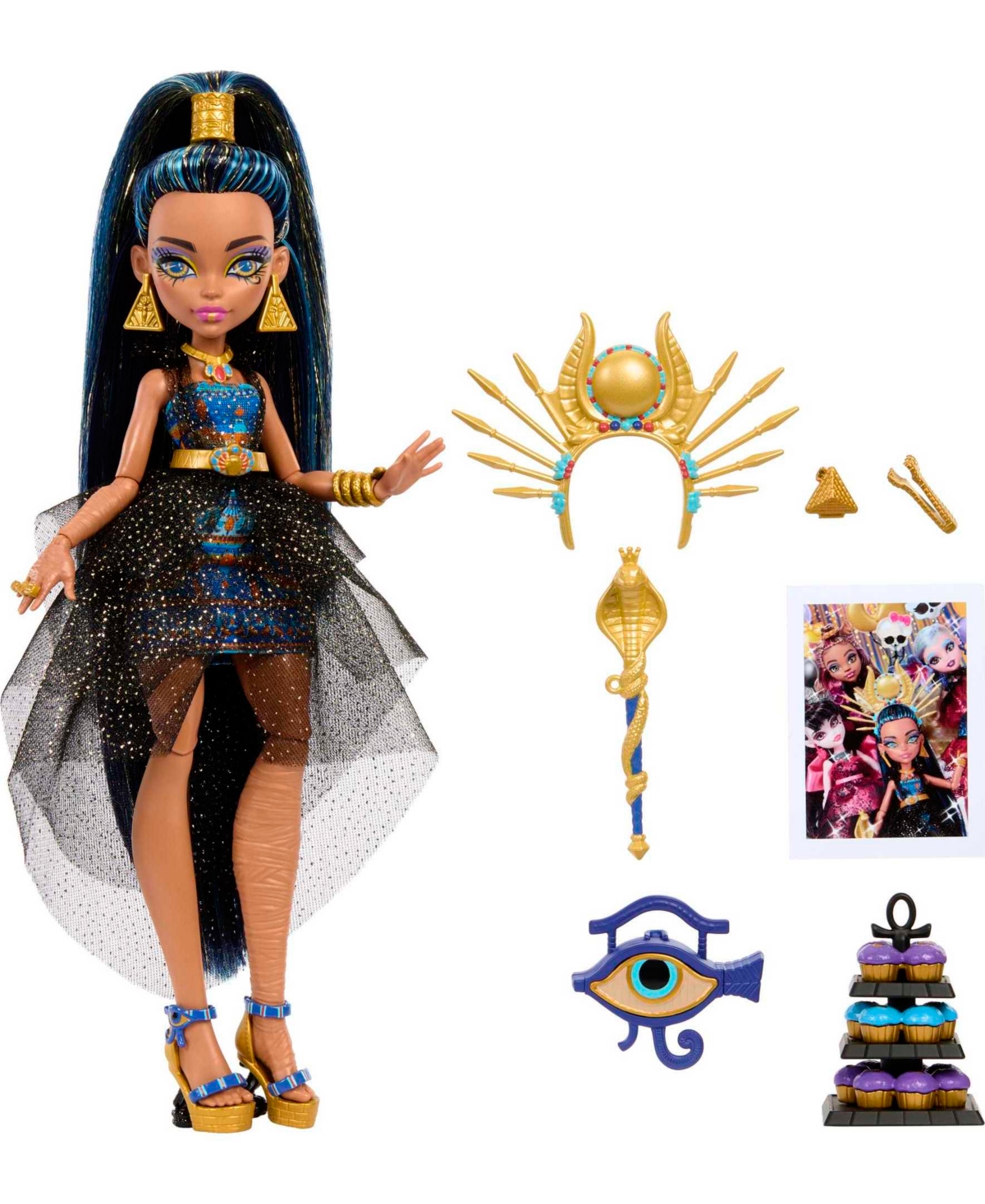 Monster High Kids' Cleo De Nile Doll In Monster Ball Party Dress With Accessories In Multi-color