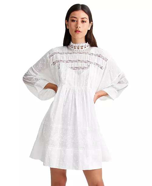 women's unforgettable oversized lace mini dress