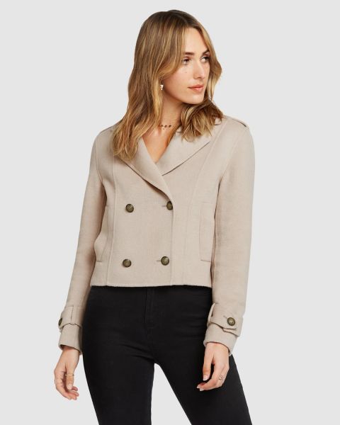 Женская куртка Belle & Bloom Better Off Military Peacoat, цвет: Состаренный золотой