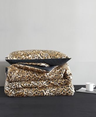 Monica Leopard Satin 2-Pc. Reversible Comforter Set, Twin/Twin XL