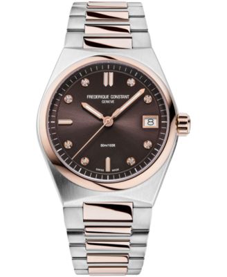 Frederique Constant - Women's Swiss Highlife Diamond (1/20 ct. t.w.) Two-Tone Stainless Steel Bracelet Watch 31mm