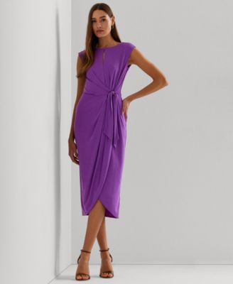 Lauren Ralph Lauren - Women's Stretch Jersey Tie-Front Dress