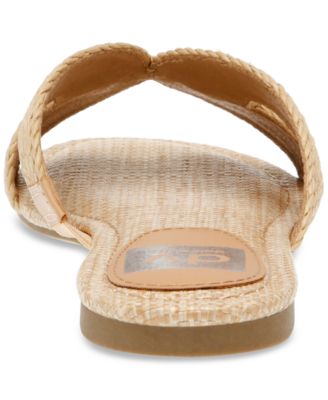 Women's Geeya Raffia Criss Cross Strap Slide Sandals