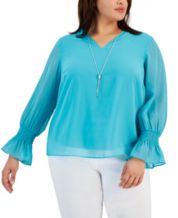 JM Collection Plus Size Eva Expression Utility Top, Created for Macy's -  Macy's