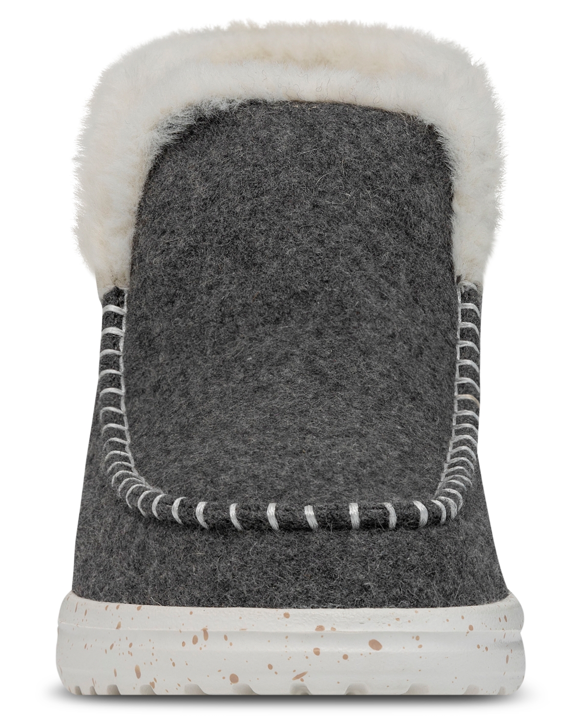 Shop Hey Dude Women's Denny Wool Faux Shearling Boots From Finish Line In Gray