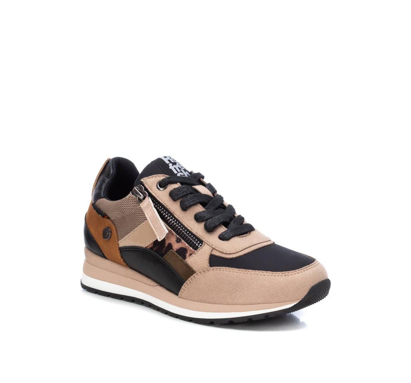 Женские кроссовки XTI Casual Lace-Up, цвет: Бежевый / Хаки — фото 1