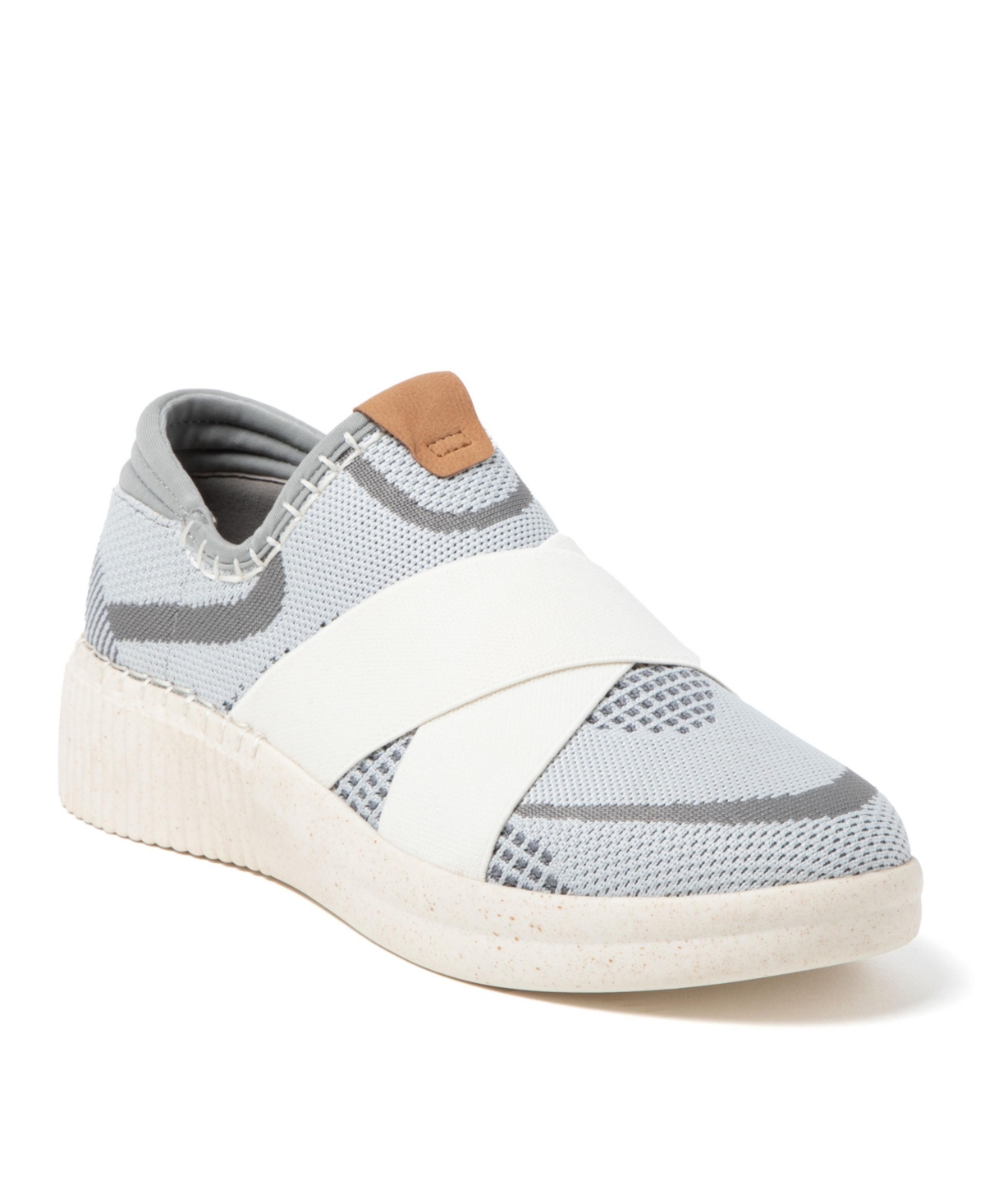 Dearfoams Women's Livie X Strap Knit Trainer Sneaker