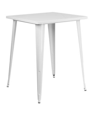 Rothko Patio Dining Table With Metal Frame And Square Top