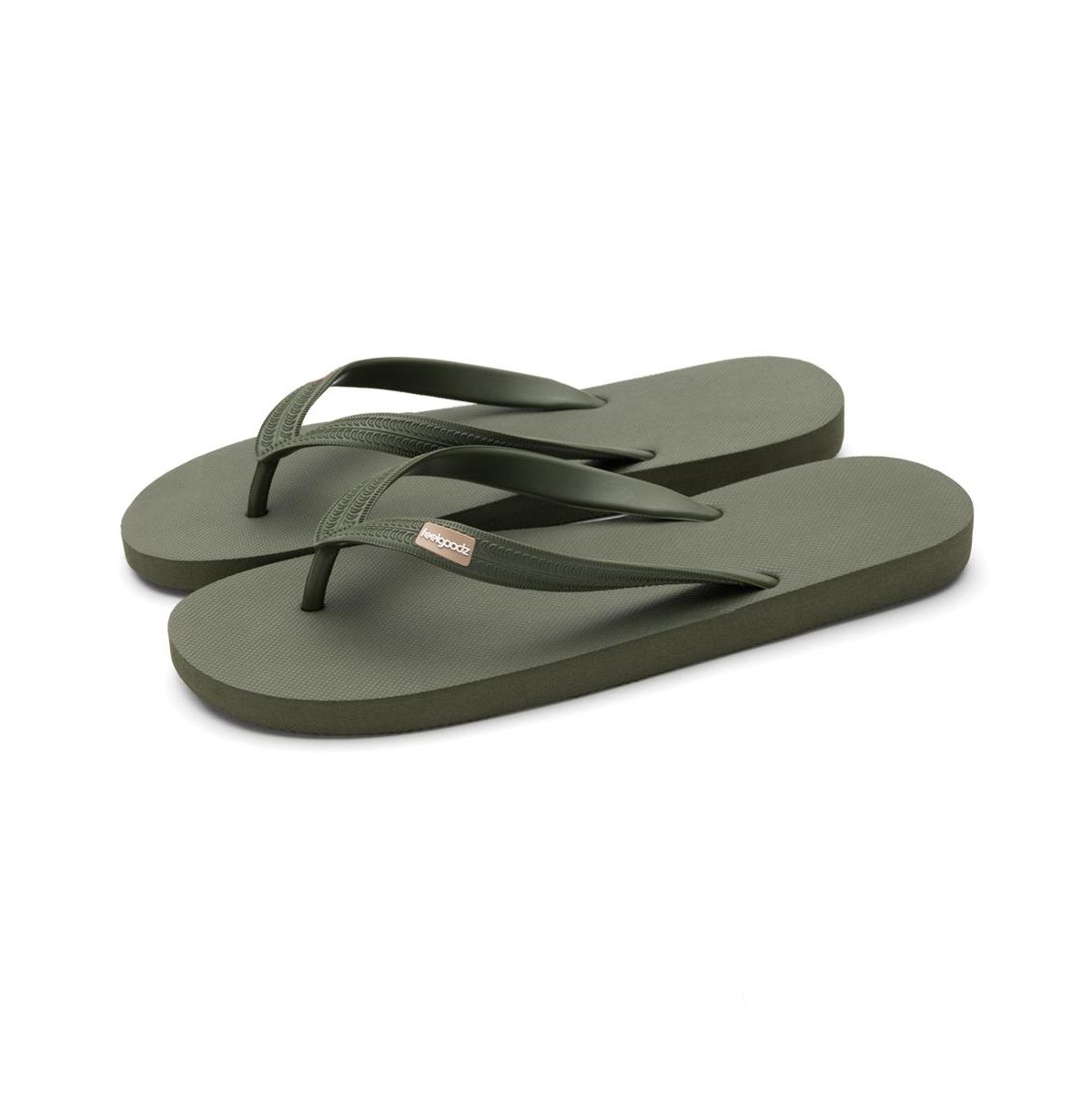 Men's Men S Classicz Core Natural Rubber Flip-flop Thong Sandals - Olive
