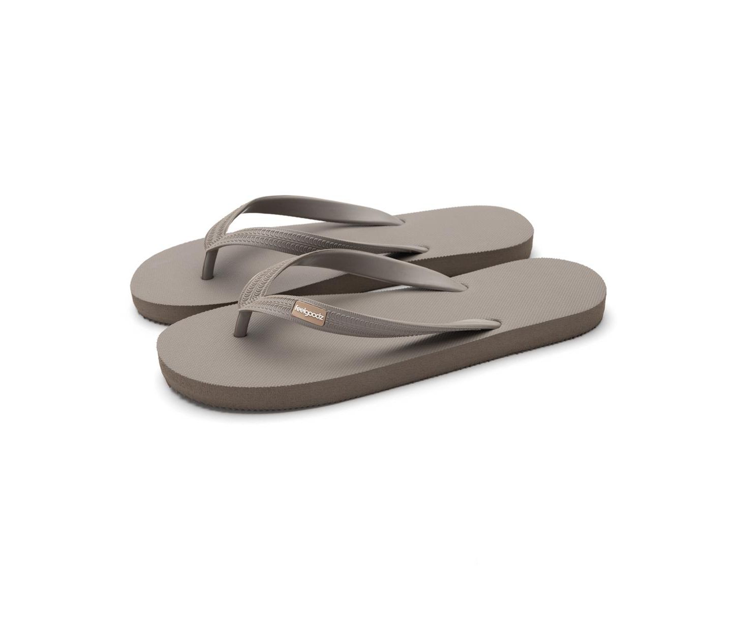 Мужские сандалии Feelgoodz Classicz Core Natural Rubber Flip-Flop Thong, цвет: Хаки — фото 1