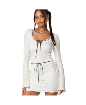 Women's Cherie ribbon tie mini dress
