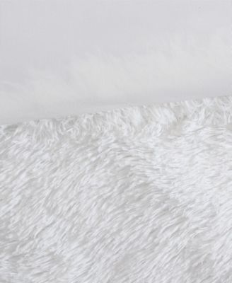 Shop Juicy Couture Shaggy Faux Fur Comforter Sets In White
