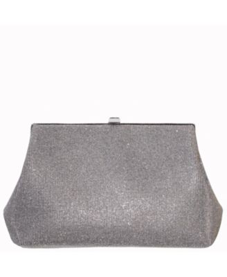 Metallic Fabric Frame Clutch