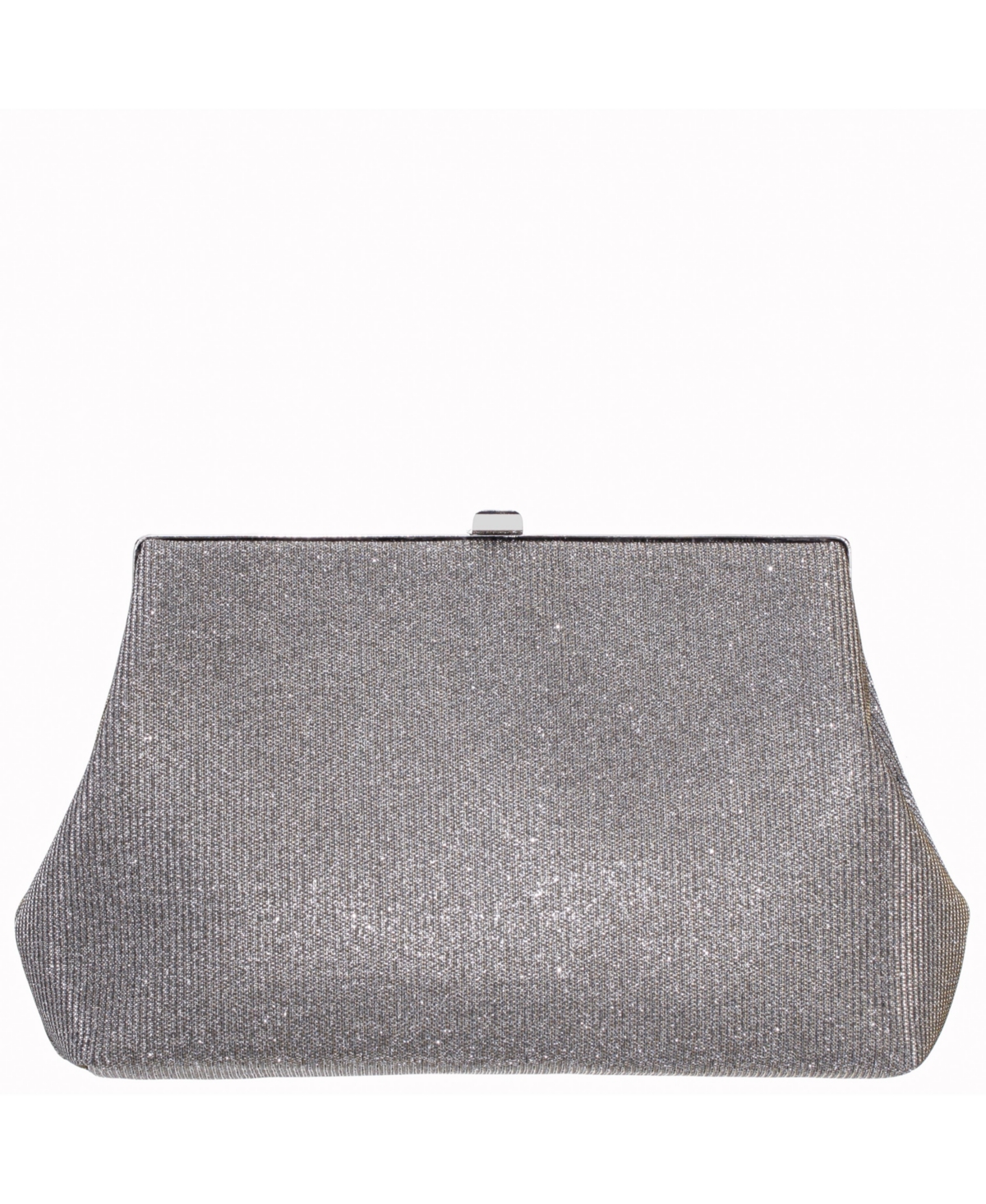 Nina Metallic Fabric Frame Clutch