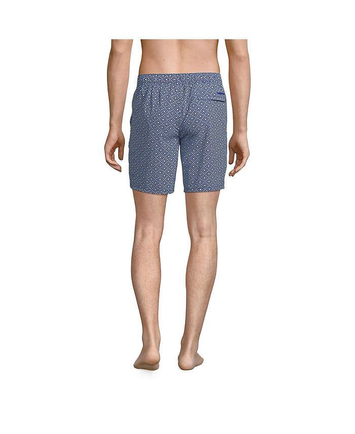 Lands' End Men's Big & Tall Lined 7" Hybrid Swim Shorts Macy's