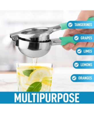 Stainless Steel Lemon Squeezer – Heavy Duty, Solid Metal Bowl, Easy to Use
