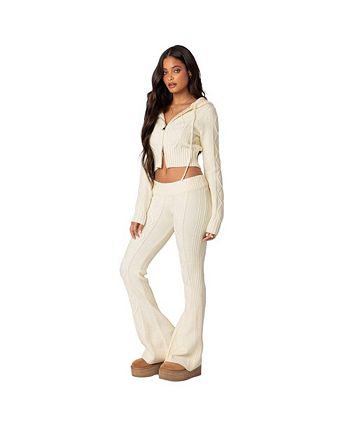 Cable Knit Flare Pants by Victor Glemaud for $65