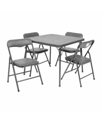 Kids 5 Piece Folding Table And Chair Set - Kids Activity Table Set