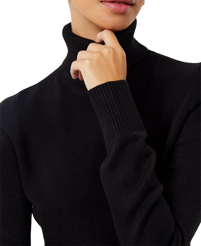 French Kyss - Marble Wash Color Block Turtleneck Top main image 1