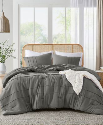 Porter Washed Pleated 3-Pc. Comforter Set, Queen