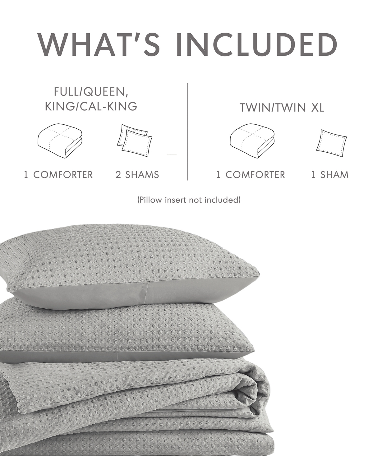 510 Design Mina Waffle Textured -Pc. Comforter Set