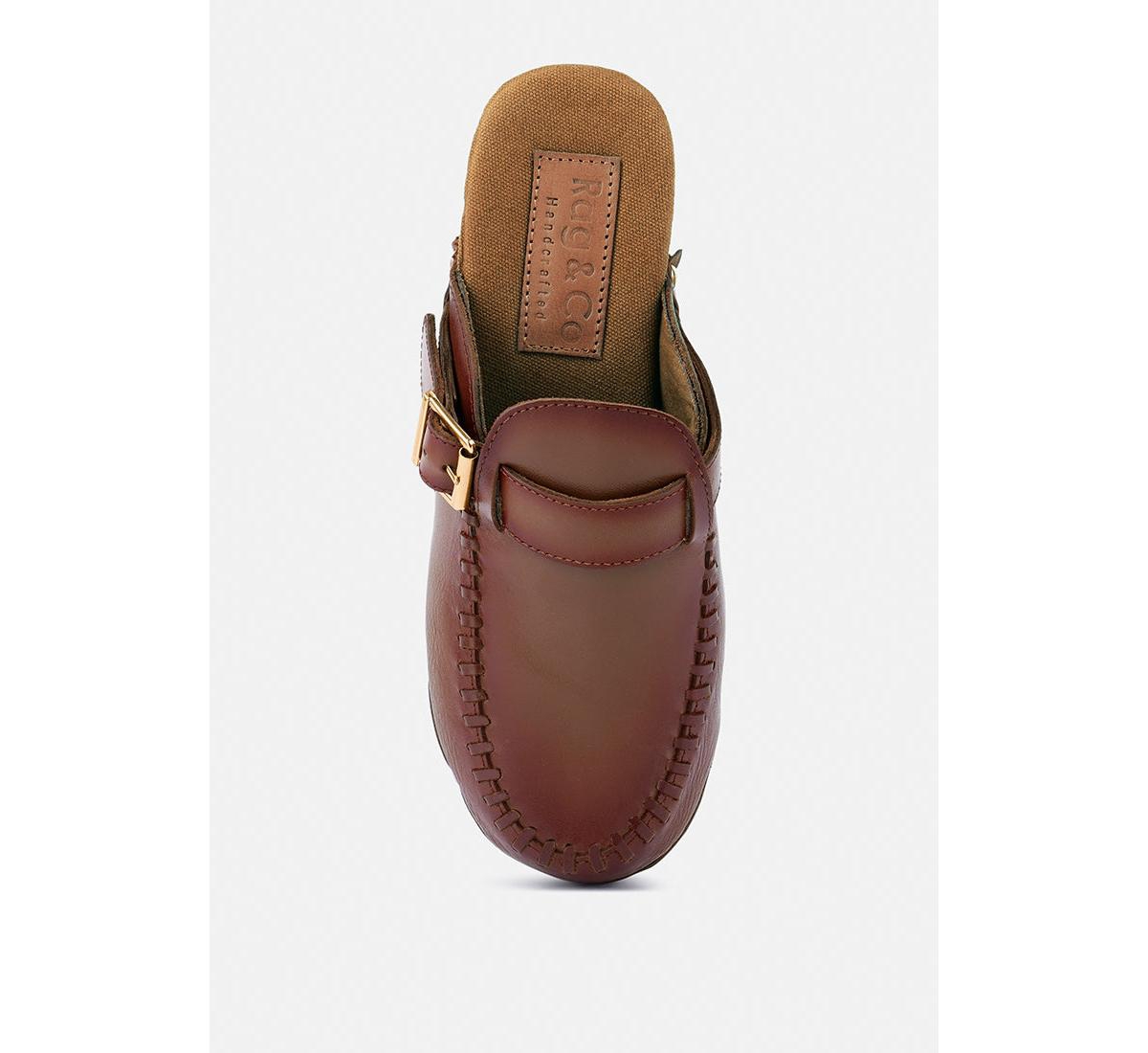 Choctav Womens Handcrafted Leather Clogs