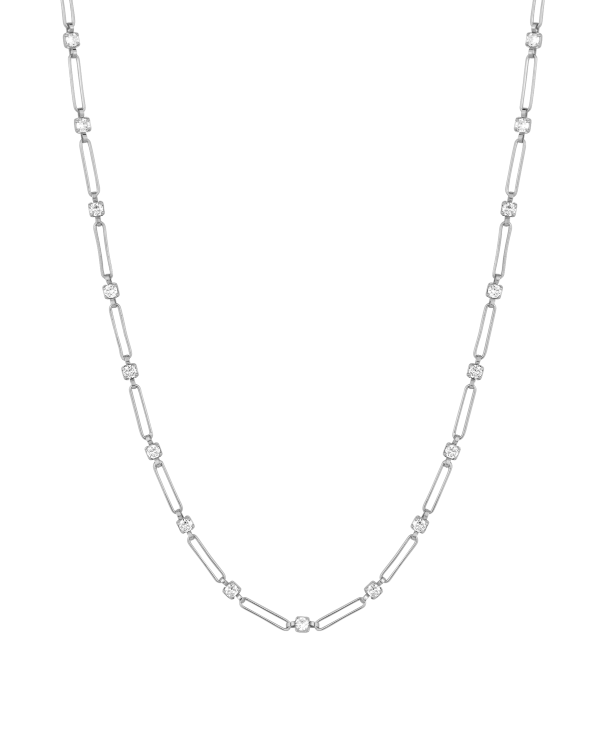 And Now This Cubic Zirconia Station Necklace In Silver