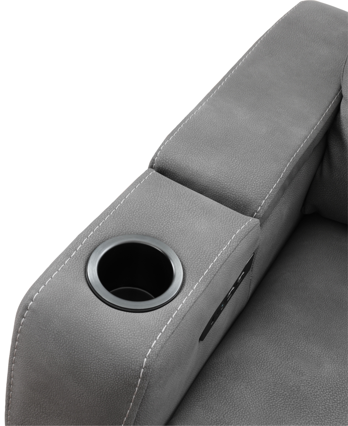 Greymel Zero Gravity Fabric Loveseat with Console and Power Headrests, Created for Macy's
