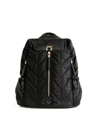 Belle & Bloom Runaway Royalty Quilted Nylon Backpack in Black Runaway Royalty Backpack - Black – Belle & Bloom main image 3