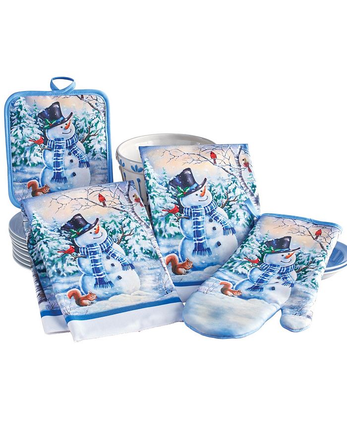 The Cellar Cotton Printed Oven Mitt & Pot Holder Set, Created for Macy's -  Macy's