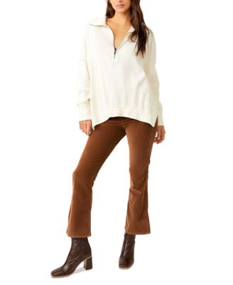 Free People - Women's Walk Away Half-Zip Ribbed Tunic