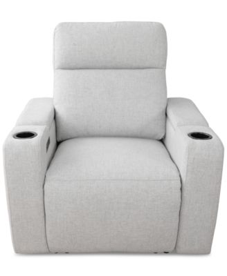 Greymel 37" Zero Gravity Fabric Chair with Power Headrest, Created for Macy's