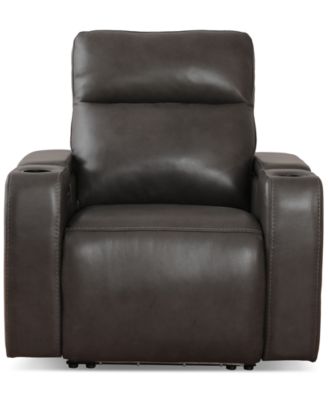 Greymel 37" Zero Gravity Leather Chair with Power Headrest, Created for Macy's