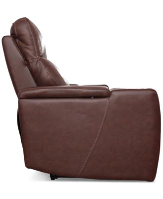 Greymel 74" Zero Gravity Leather Loveseat with Console and Power Headrests