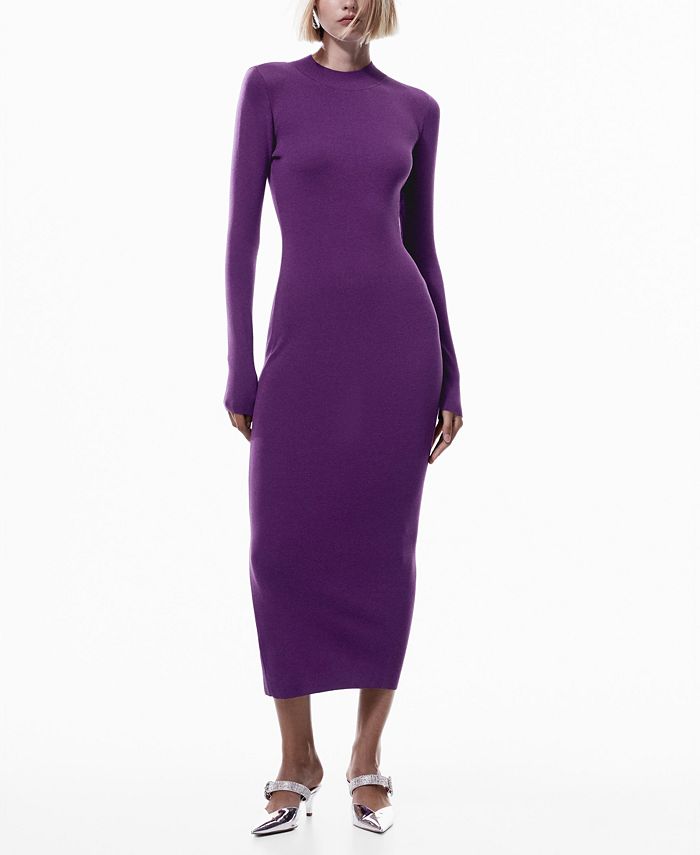 MANGO Women's Knit Long Dress Macy's