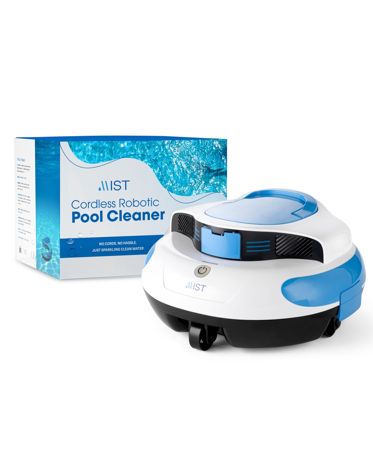 Cordless Advanced Robotic Pool Cleaner, Self-Parking, Pool Vacuum Has 100 Mins Maximum Run Time, Ideal for Above/In-Ground Flat Pools up to 10 Fe