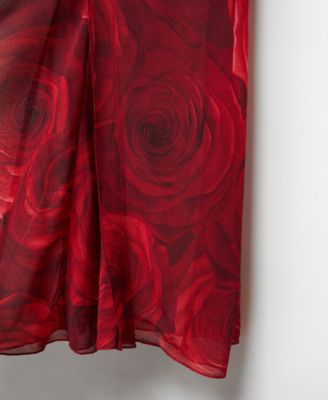 MANGO Women's Floral Chiffon Dress