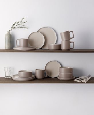 ColorTrio Stax 16 Piece Dinnerware Set, Service for 4