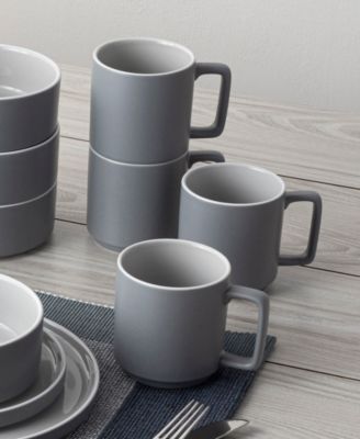 ColorTrio Stax 16 Piece Dinnerware Set, Service for 4