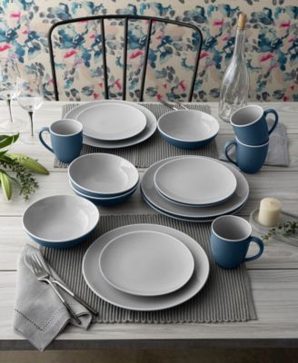 ColorTrio Coupe 16 Piece Dinnerware Set, Service for 4