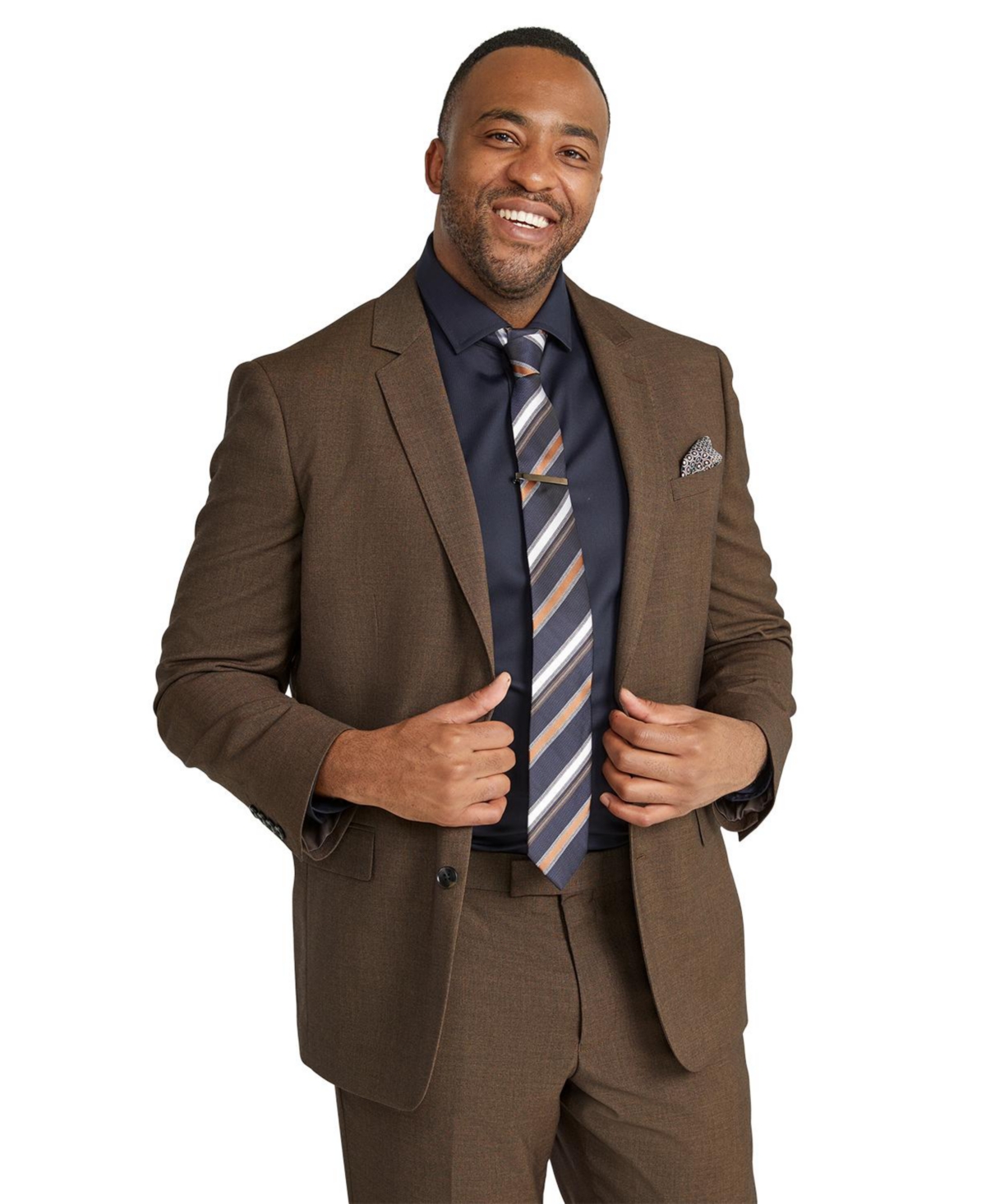 Men's Big & Tall Austin Stretch Suit Jacket - Brown