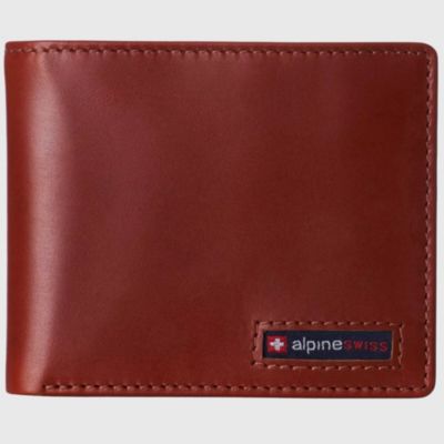 Mens Commuter RFID Bifold Wallet 2 ID Windows Divided Bill Section