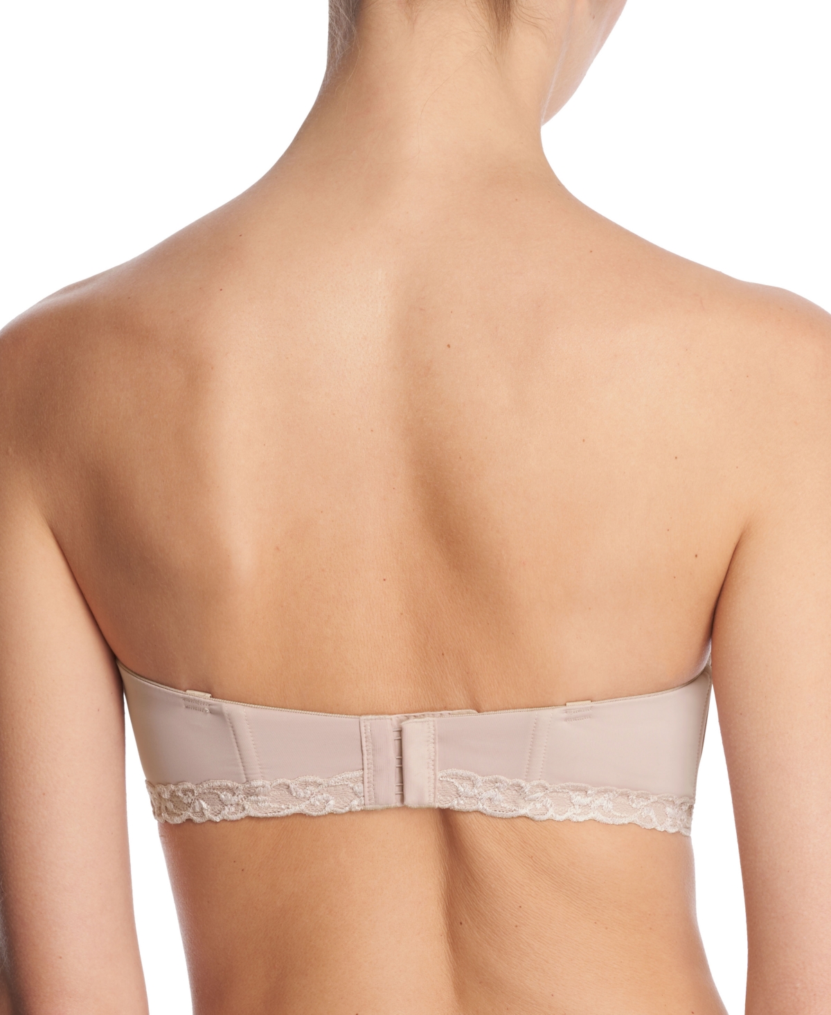 Natori Pure Luxe Strapless Contour Underwire Bra Cafe In Neutral