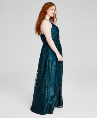cool prom dresses Unique Sequin Split Color Mermaid Long Train Orange Silver Prom Dress