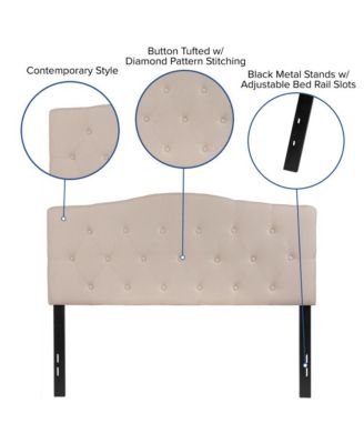 Arched Full Button Tufted Upholstered Headboard