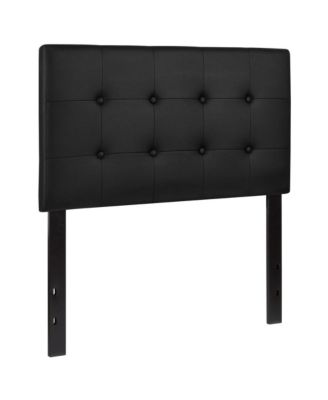 Button Tufted Adjustable Height Upholstered Headboard